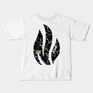 Black and Violet Marble Kids T-Shirt